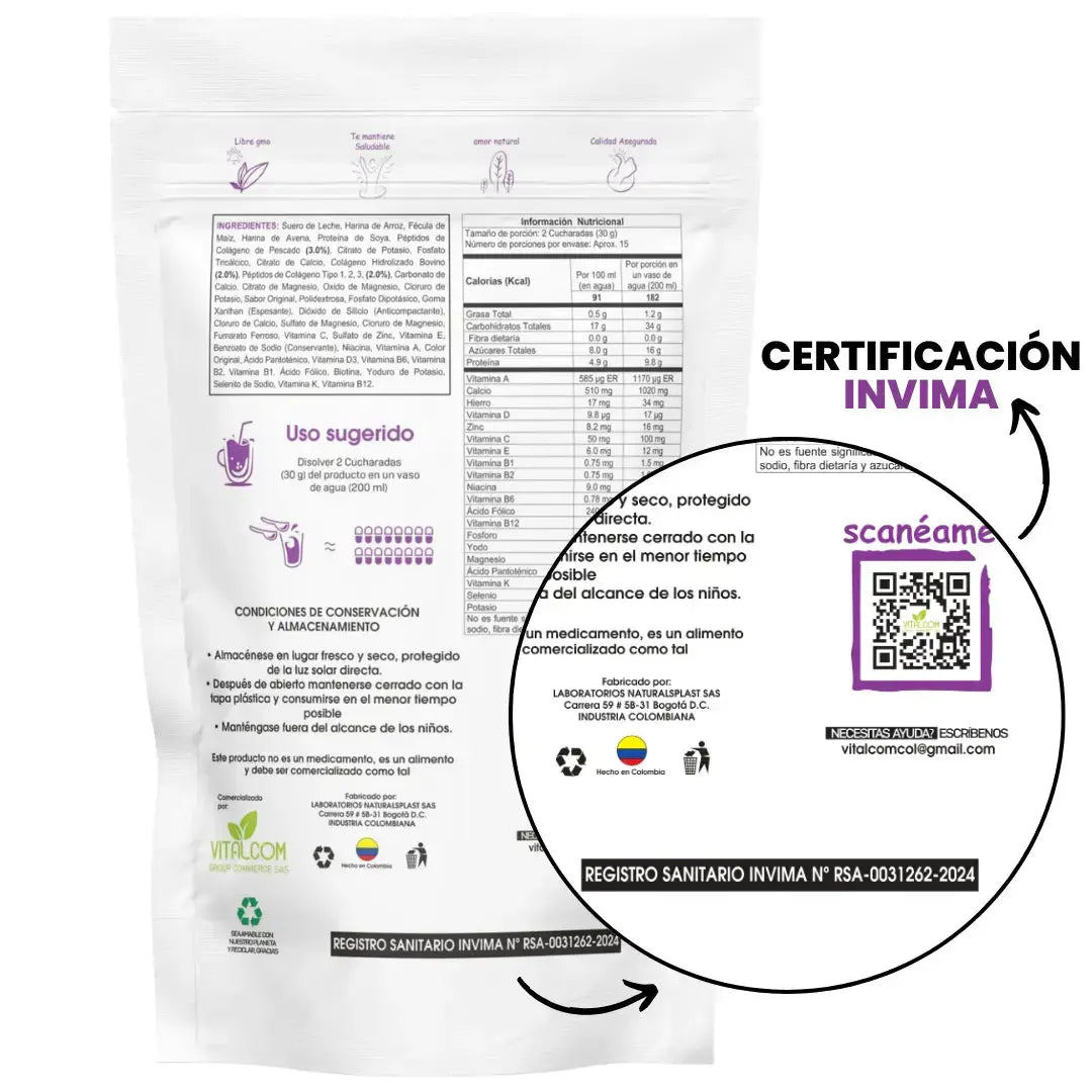 Multi Collagen Peptides Deluxe 8 en 1 Original - 1 Libra Glamurify